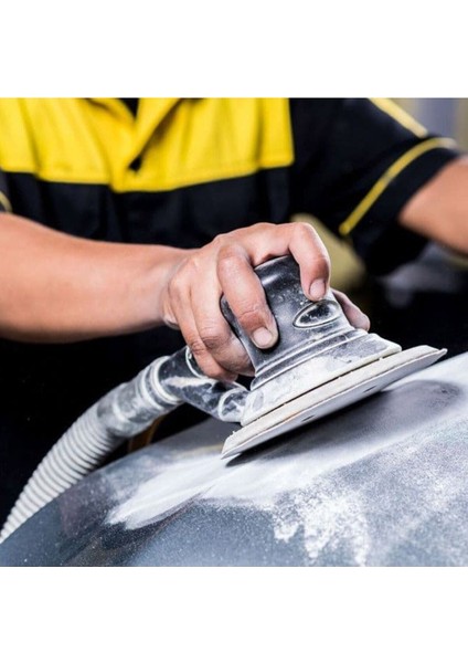 Mercure 5 Adet 40 Kum 8 Delikli 125 mm Cırt Zımpara Kağıdı El Zımparaları Avuç Içi Spiral Taşlama