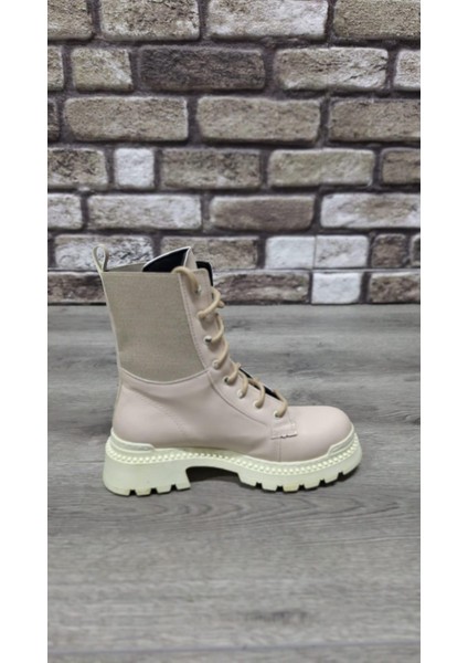 Bağcıklı Lastikli Kaymaz Kauçuk Kalın Taban Kadın Günlük Bot fiyatları