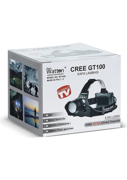GT100 LED Şarjlı Kafa Lambası WT-628