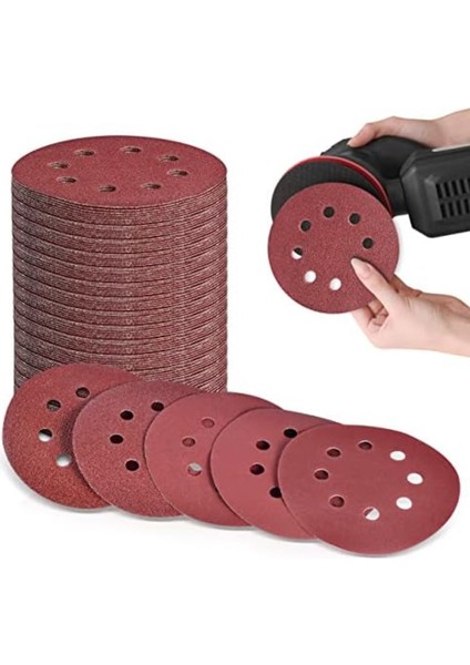 Gfb 10 Adet 40 Kum 8 Delikli 125 mm Cırt Zımpara Kağıdı El Zımparaları Avuç Içi Spiral Taşlama fırsatları