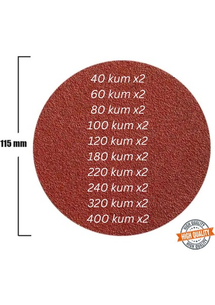 20 Adet Cırt Zımpara Kağıdı El Zımparaları Seti 115 mm Avuç Içi Spiral Taşlama Karma Paket fiyatları