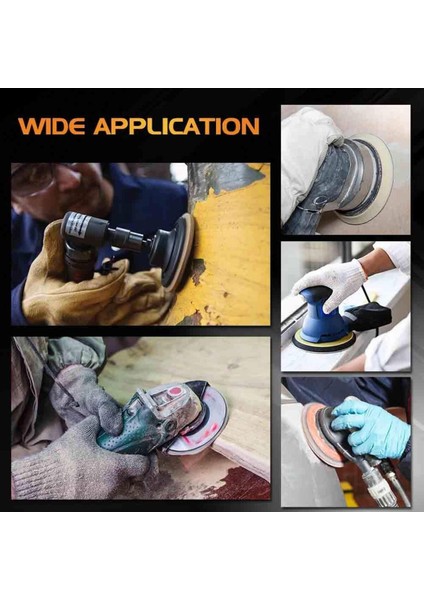 20 Adet Cırt Zımpara Kağıdı El Zımparaları Seti 115 mm Avuç Içi Spiral Taşlama Karma Paket