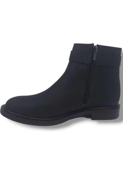 801 Kadın Siyah Tokalı Fermuarlı Büyük Numara Bot 41 42 modelleri
