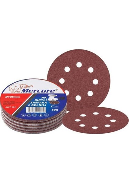 Mercure 20 Adet 120 Kum 8 Delikli 125 mm Cırt Zımpara Kağıdı El Zımparaları Avuç Içi Spiral Taşlama fiyatları