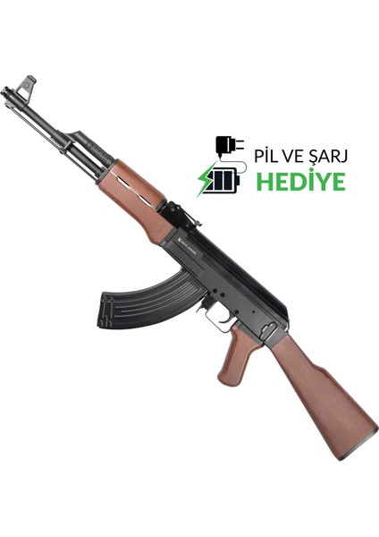 AK47 Keleş Airsoft Tüfek Pıl Şarj Dahıl Set