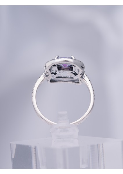 Gökkuşağı Işıltılı Markazit Taşlı 925 Ayar Gümüş Kadın Yüzük – Vintage ve Büyüleyici Tasarım fırsatları