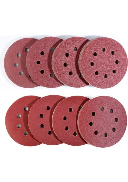 220 Kum - 10 Adet 8 Delikli 125 mm Cırt Zımpara Kağıdı El Zımparaları Avuç Içi Spiral Taşlamalı fiyatları