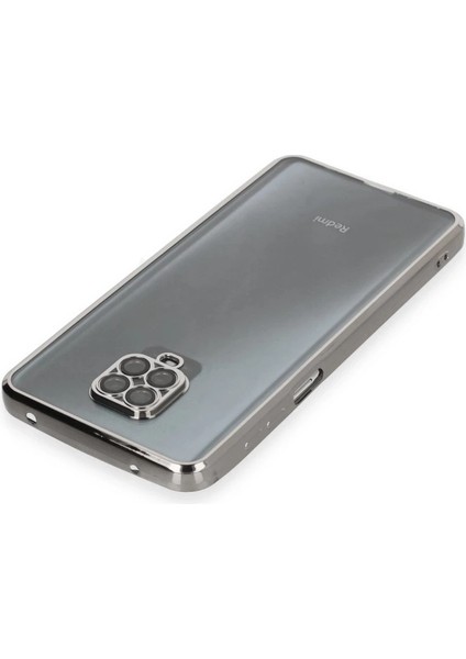 Xiaomi Redmi Note 9 Pro Kılıf Razer Lensli Silikon - Gümüş modelleri