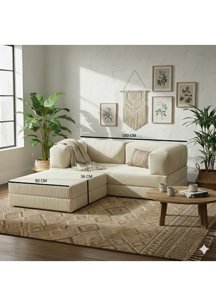 Modern Fitilli Kadife | Köşe Koltuk | 1800X180 Köşe Takımı | Modüler Köşe Takımı | Yataklı L Koltuk | Fitilli Kadife indirimleri