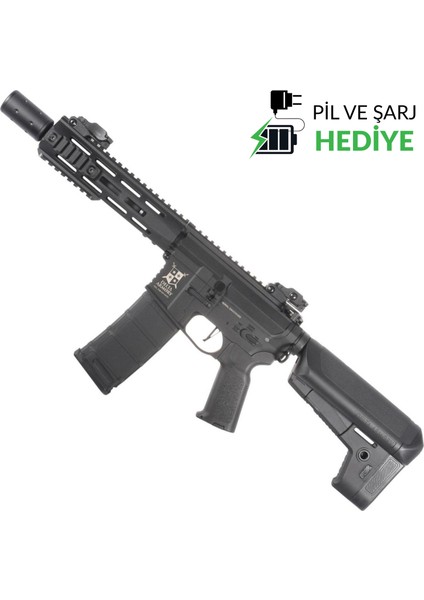 M4 AR15 M-Lok Silentops 8" Charlie Siyah Airsoft Tüfek Set DA-C10