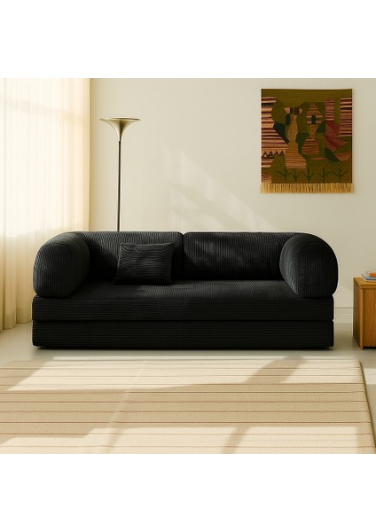 Modern Fitilli Kadife | Köşe Koltuk | 1800X180 Köşe Takımı | Modüler Köşe Takımı | Yataklı L Koltuk | Fitilli Kadife