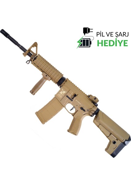M4 AR15 Rıs Charlie Pil Şarj Set Airsoft Tüfek Full Tan DA-C03-FT