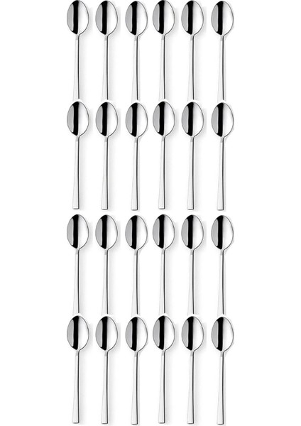 24 Adet Paslanmaz Çelik Lüx Çay Kaşığı Çubuk Model Çay Kaşığı