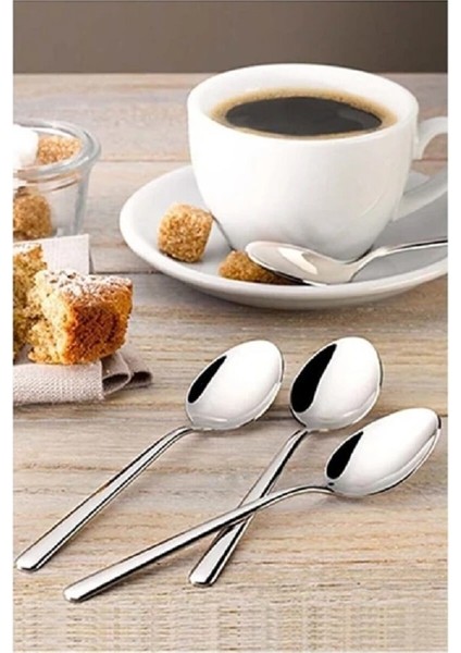 24 Adet Paslanmaz Çelik Lüx Çay Kaşığı Çubuk Model Çay Kaşığı modelleri