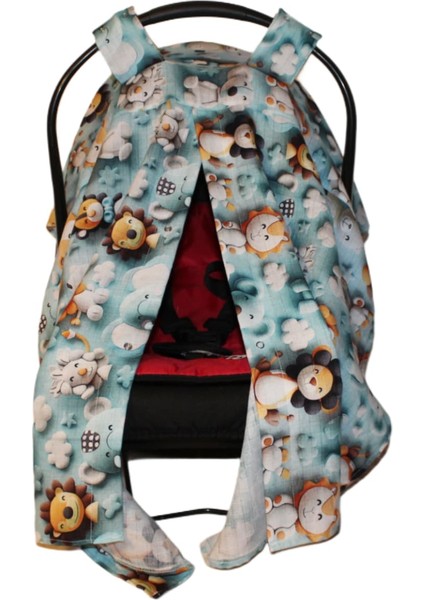 Sevimli Hayvan Desenli 3D Dijital Baskı %100 Pamuk Müslin Kumaş Puset Örtüsü fiyatları