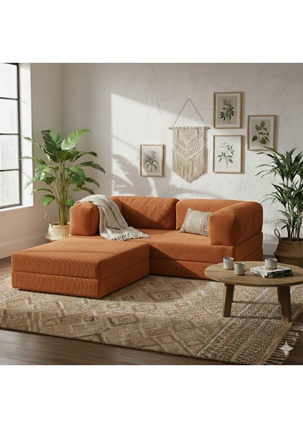 Modern Fitilli Kadife | Köşe Koltuk | 1800X180 Köşe Takımı | Modüler Köşe Takımı | Yataklı L Koltuk | Fitilli Kadife fiyatları