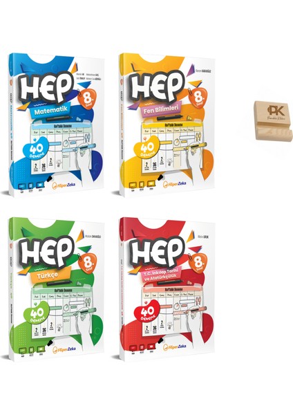 Hiper Lgs 8. Sınıf Haftalık Hep Matematik Fen Türkçe ve Inkılap 4lü Denemeleri + Telefon Standı