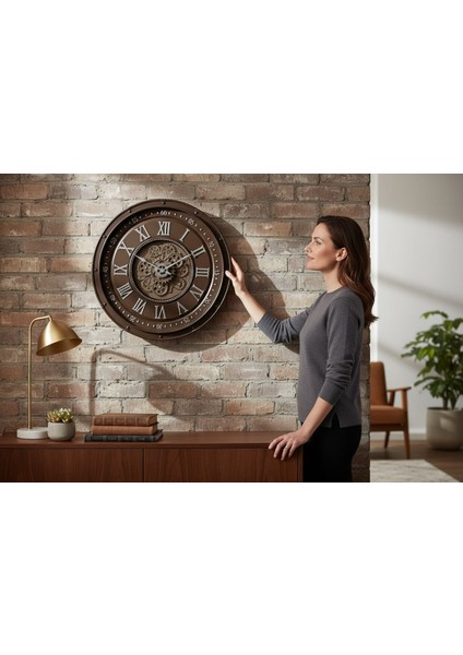 Duvar Saati Ultralux 60X60 (Dekoratif Büyük Boy Şeffaf Camlı) fiyatları