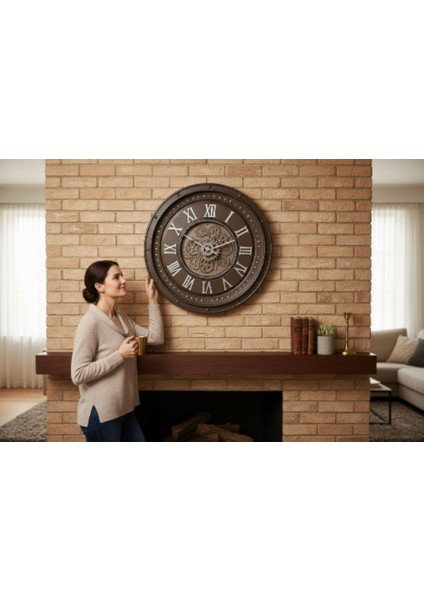 Duvar Saati Ultralux 60X60 (Dekoratif Büyük Boy Şeffaf Camlı) fırsatları