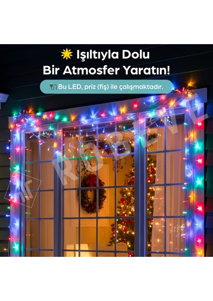 10 Metre 100 Ledli Fişli LED Işık RGB Karışık Renk Yılbaşı Led Işık Dekor Lambası Yılbaşı Ağacı Işığı Organizasyon LED Işık modelleri