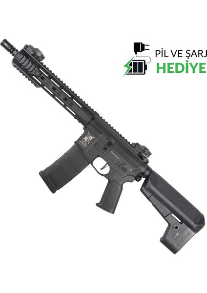 M4 AR15 M-Lok 10" Charlie Siyah Airsoft Tüfek Set DA-C09