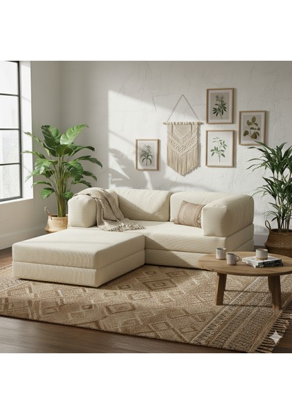 Modern Fitilli Kadife | Köşe Koltuk | 1800X180 Köşe Takımı | Modüler Köşe Takımı | Yataklı L Koltuk | Fitilli Kadife fiyatları