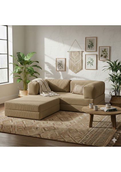 Modern Fitilli Kadife | Köşe Koltuk | 1800X180 Köşe Takımı | Modüler Köşe Takımı | Yataklı L Koltuk | Fitilli Kadife fiyatları