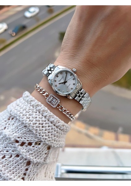 Ferrucci Vintage Mini Çelik Kordon 2 Yıl Garantili Yeni Sezon 30 mt Suya Dayanıklı Kadın Kol Saati B.03412.M1 fiyatları