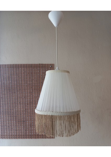 Krem Organze Avize M-0417 Yatak Odası Çocuk Odası Genç ve Bebek Odası Avize Aydınlatma Sarkıt