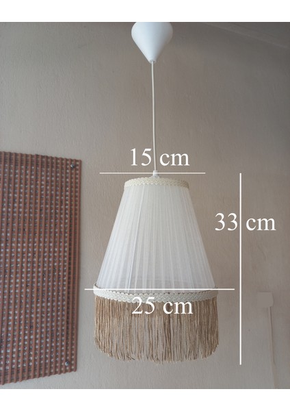 Krem Organze Avize M-0417 Yatak Odası Çocuk Odası Genç ve Bebek Odası Avize Aydınlatma Sarkıt fiyatları