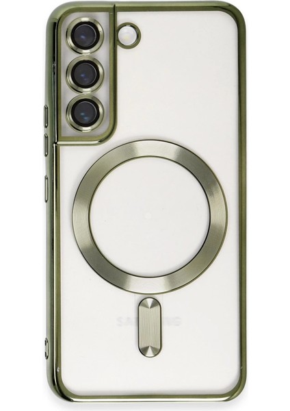 Samsung Galaxy S22 Kılıf Kross Magneticsafe Kapak - Koyu Yeşil