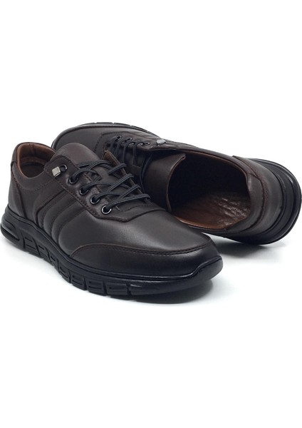 %100 Deri Ortopedik Erkek Kışlık Rahat Günlük Ithal Kauçuk Kaymaz Taban Lastik Bağcıklı Sneaker Ayakkabı 40-44