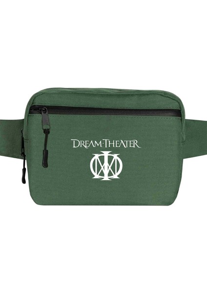 Dream Theather Logo 3 Bel Çantası Fermuarlı Yeşil Renk