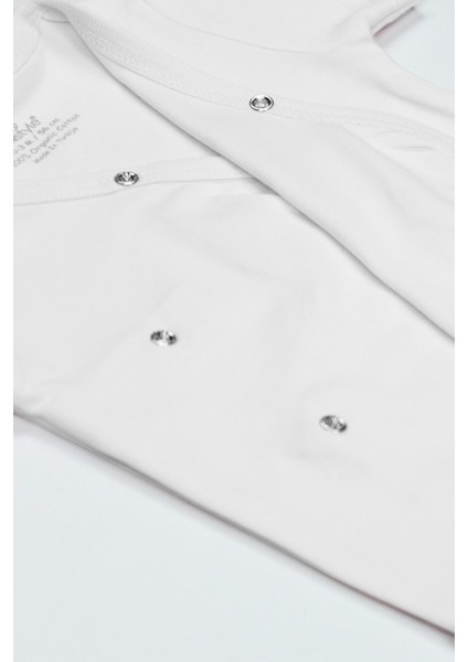 Organik Natural Basic Style Kruvaze Uzun Kol Body BS17102 Beyaz modelleri