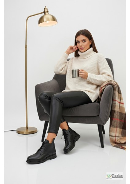 Kadın Hakiki Deri Ortopedik Fermuarlı Düz Taban Kısa Günlük Bot NH25/KB7006 fiyatları