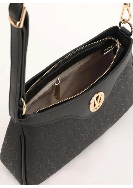 Fermuarlı Petek Desen Kadın Omuz Çantası 930210 Siyah fırsatları