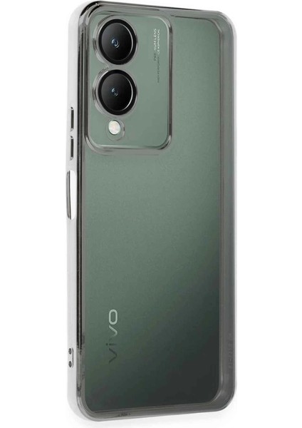Vivo Y17S Kılıf Razer Lensli Silikon - Gümüş