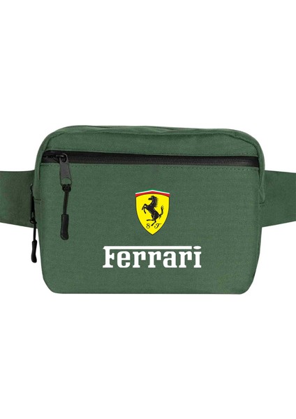 Ferari In Italy Bel Çantası Fermuarlı Yeşil Renk