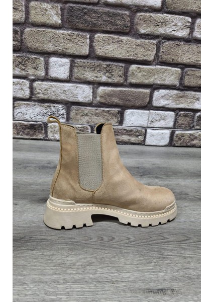 Yandan Lastikli Kalın Taban Günlük Kısa Süet Bot modelleri