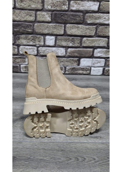 Yandan Lastikli Kalın Taban Günlük Kısa Süet Bot fırsatları