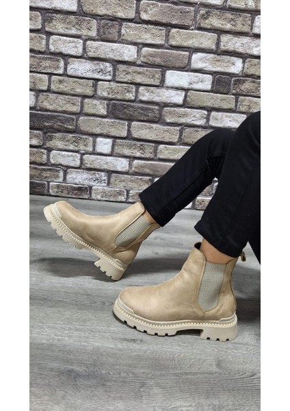 Yandan Lastikli Kalın Taban Günlük Kısa Süet Bot indirimleri