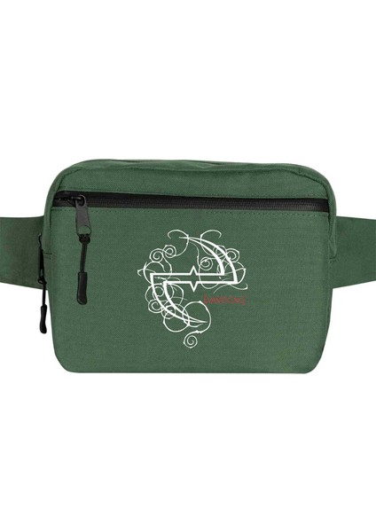 Evanescence Logo Bel Çantası Fermuarlı Yeşil Renk