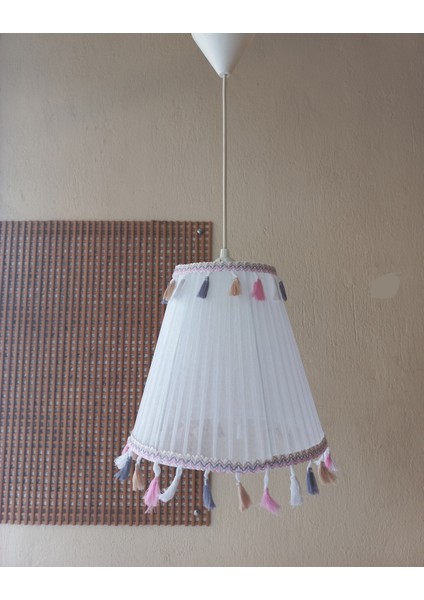 Beyaz Organze Avize M-0418 Yatak Odası Çocuk Odası Genç ve Bebek Odası Avize Aydınlatma Sarkıt fırsatları