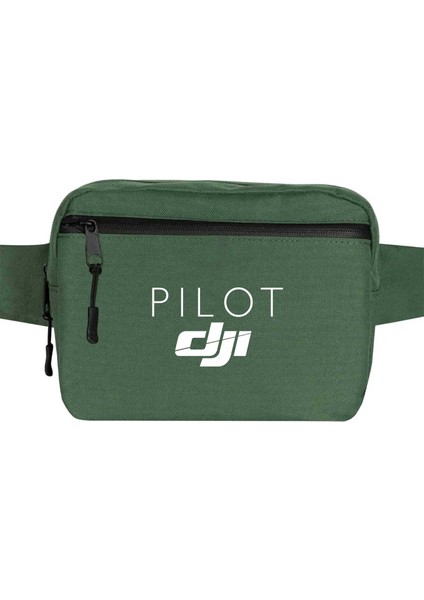 Dj Pilot Bel Çantası Fermuarlı Yeşil Renk