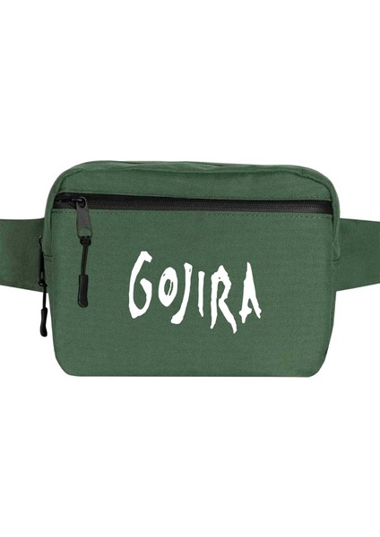 Gojira Logo Bel Çantası Fermuarlı Yeşil Renk
