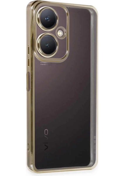 Vivo Y27 Kılıf Razer Lensli Silikon - Gold