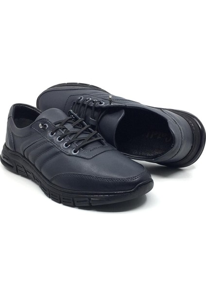 %100 Deri Ortopedik Erkek Kışlık Rahat Günlük Ithal Kauçuk Kaymaz Taban Lastik Bağcıklı Sneaker Ayakkabı 40-44