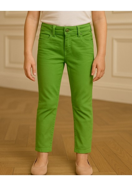 Kız Çocuk Likralı Kot Pantolon