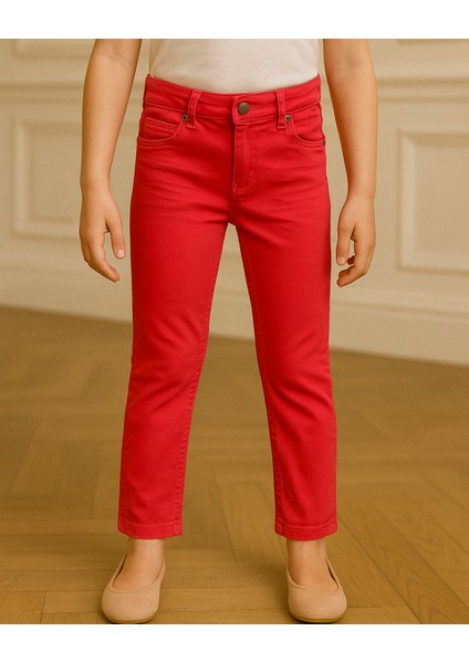 Kız Çocuk Likralı Kot Pantolon