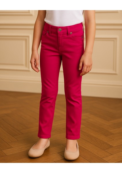 Kız Çocuk Likralı Kot Pantolon